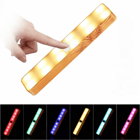

TIMPCV Colorful wood grain light bar touch magnetic 6 colors night light creative travel outdoor light wall lamp cabinet light