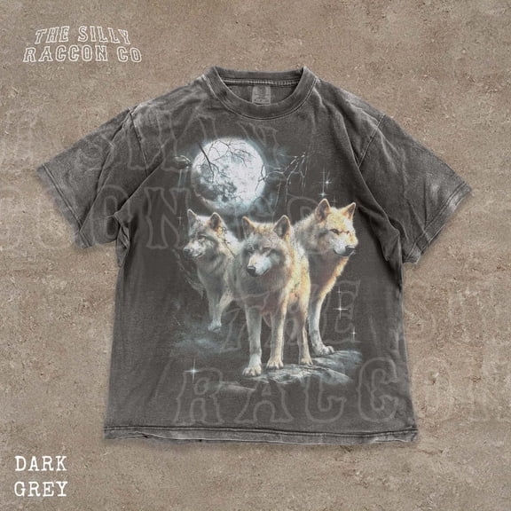 NODB Distressed Vintage Wolf Shirt For Men Women, Retro Graphic Tee, Forestcore Wildlife Lover Gift, Nature Forest, Wolves Mystical T-Shirt DARK HEATHER Unisex S-5XL Hot Trending Shirt