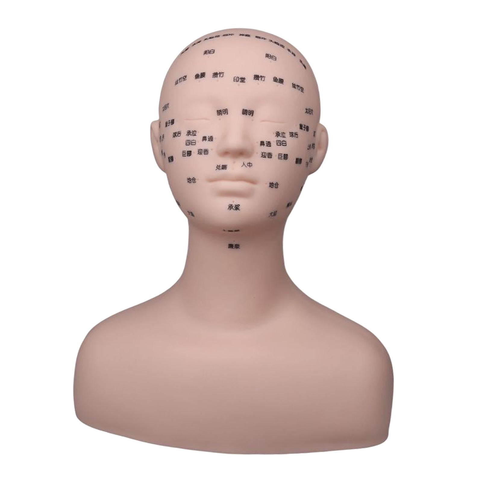Professional Practice Training Mannequin Reusable Makeup Manikin with Shoulder Washable for Cosmetology Artists Beginners Beauty Salon