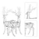 thumbnail image 5 of 2 adornos de reno acrílicos transparentes, figuras de ciervo para árbol de Navidad, estatuas de alce y decoraciones para fiestas navideñas., 5 of 8
