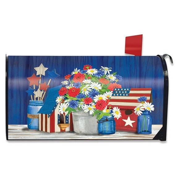 Briarwood Lane Red White and Blue Patriotic Mailbox Cover
