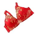 thumbnail image 1 of Sujetador bordado calado sexy Copa fina de algodón Ropa interior ajustable sin anillo de acero, 1 of 5