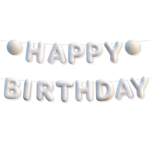 Banner de cumpleaños Fukaisu, divertido papel de bola 3D con tema deportivo