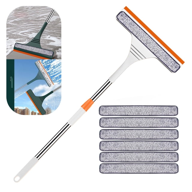 SuChun Cleaning Brush 2 In 1 Window Cleaning Kit Window Squeegee Cleaner Extendable Window Cleaner Tool Telescopic Window Cleaning Equipment
