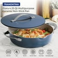 thumbnail image 5 of Tramontina Fiora 4.25-Quart Multipurpose Ceramic Non Stick Cooking Pan with Lid, Blue, 5 of 6
