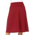 thumbnail image 5 of Women's Elegant Casual Midi Skirt with Foldable Waist and Stretch Fabric, 5 of 6