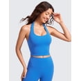 thumbnail image 2 of CRZ YOGA Butterluxe Halter Crop Tank Tops for Women Open Back Padded Longline Sports Bras Workout, 2 of 6