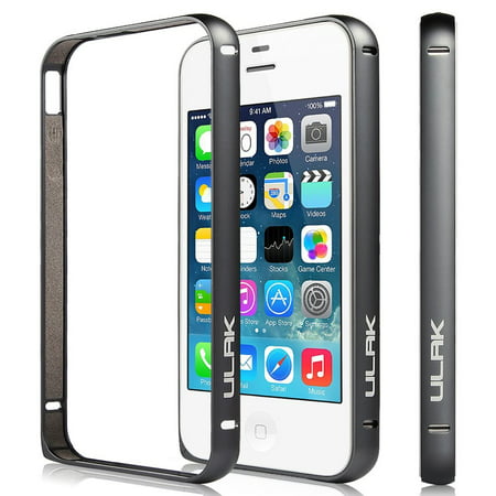 ULAK Slim Lightweight Aluminum Metal Protective Frame Bumper Case for iPhone 4 4S without Back