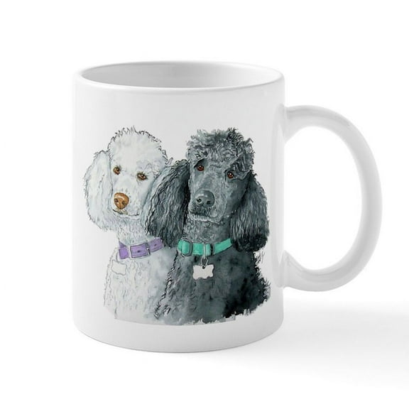 CafePress - Two Poodles Mug - 11 oz Ceramic Mug - Novelty Coffee Tea Cup
