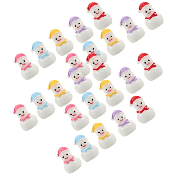 HEANUJJ Resin Christmas Snowman Figurines Assorted Colors for Festive Decor
