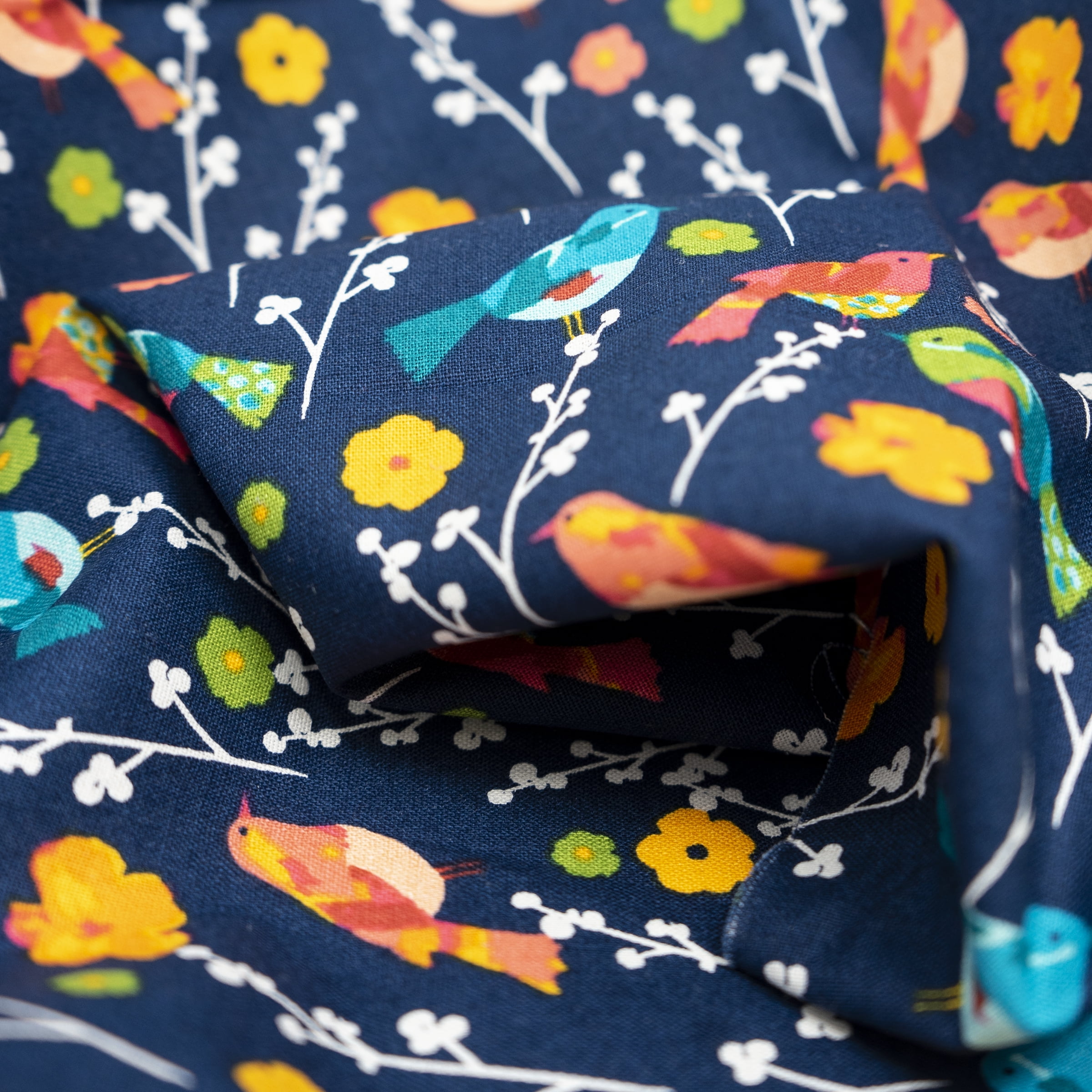 Waverly Inspirations 44" 100% Cotton Birds of Feather Sewing & Craft Fabric By the Yard, Multi-color