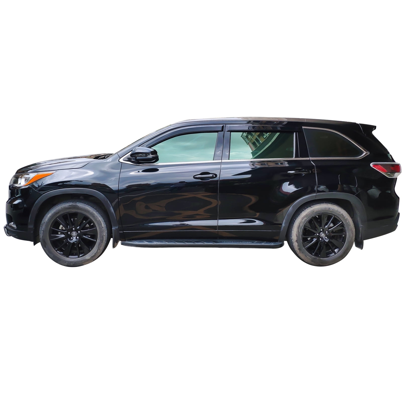 Ikon Motorsports Window Visors Compatible with 14-19 Toyota Highlander Acrylic Vent Windshield Deflector Rain Guard 4Pc