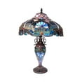 thumbnail image 2 of CHLOE Lydia Tiffany-style 3 Light Victorian Double Lit Table Lamp 17" Shade, 2 of 2