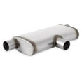 thumbnail image 1 of Flowmaster Exhaust Muffler 72206 FlowFX; Oval 409 Stainless Steel Case; Single 2-1/2 Inch Offset Inlet; Dual 2-1/2 Inch Offset Outlet; 18 Inch Body/24 Inch Overall Length, 1 of 8