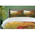 thumbnail image 4 of Ambesonne Country Duvet Cover Sets, Portland Japan Garden, 2-Queen, Red Yellow Green, 4 of 7