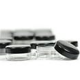 thumbnail image 3 of ZEJIA 3 Gram Sample Containers with Lids, 100 Count Tiny Sample Jars, 3ML Makeup Cosmetic Containers for Lip Balms, Lotion, Powder, Beauty Products(Black Lids), 3 of 3
