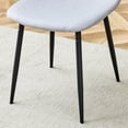 thumbnail image 6 of Dtwnek Set of 4 Comfortable Linen Dining Chair with Metal Legs, Upholstered Seat Backrest Side Chair for Living Room, Dining Room,Light Gray, 6 of 9