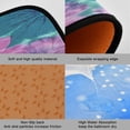 thumbnail image 2 of 2-Piece Kitchen Rugs Set Non-Slip Mats Carpet Floor for Kitchen, Bathroom (19.7"x27.6" & 19.7"x47.2") Pink and Teal Tie-dye, 2 of 7