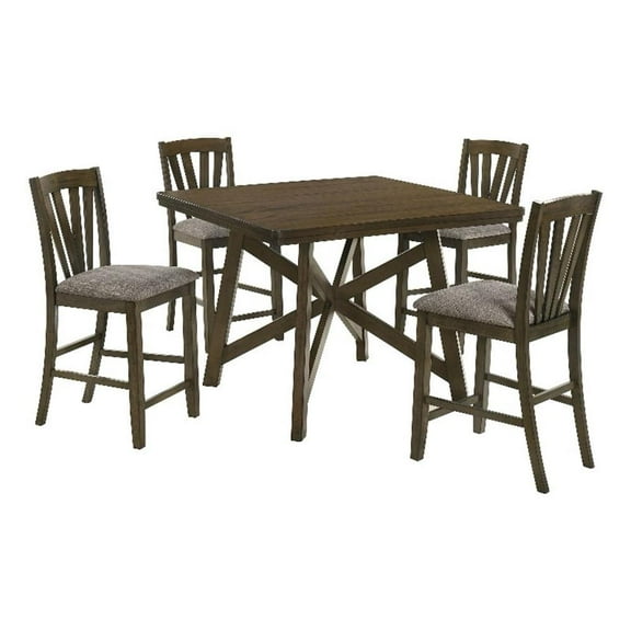 Canfield 5-piece 47-inch Counter Height Dining Set Brown