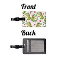 thumbnail image 4 of Cute Alligator Crocodiles Hearts Watercolor Faux Leather Travel Luggage Tag, 4 of 7