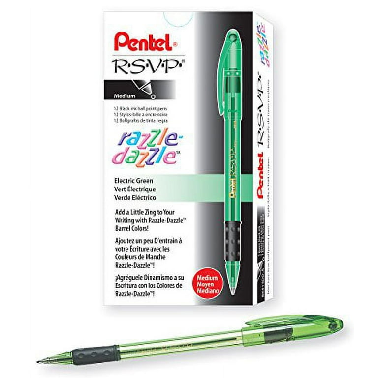 Pentel R.S.V.P. Razzle-Dazzle Ballpoint Pens, Medium Line