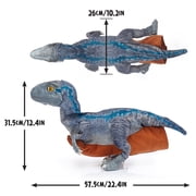 WOW! STUFF: Jurassic World Blue Training Edition Puppetronic by RealFX - Interactive Baby Raptor, 60+ Actions & Sounds, 22 Dinosaur Toy, Ages 8+