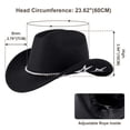 thumbnail image 6 of Wowstyle Wide Brim Cowboy Hat for Adult Men Women Cowgirl Hat with Diamond Glitter Band Western Cattleman Cowboy Rodeo Outfit for Outdoor Activities Parties Music Festive, 6 of 7