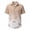 Khaki, variant on Mens Knit Polo Short Sleeve Tropical Button Down Beach Mens Athletic Tops,Light Gray,M