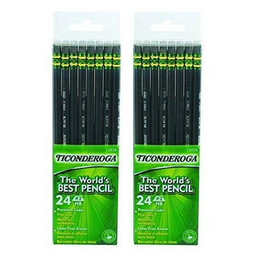 Dixon Ticonderoga Wood-Cased #2 Pencils, 2 Boxes of 24, Black (13926)