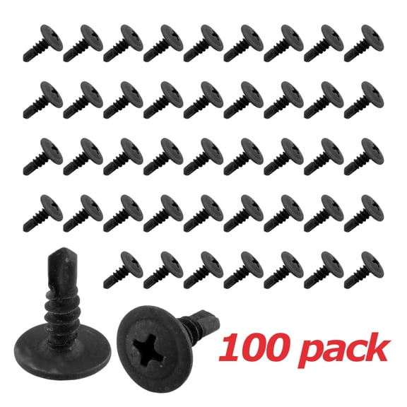 Black Phosphate Phillips Wafer Head Self Tapping/Drilling Screws 1/2" (100/pack)
