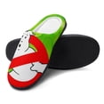 thumbnail image 4 of Logo Ghostbusters Movie Fuzzy Cotton Slippers For Mens Winter Cotton Lightweight Anti-slip Rubber Sole Slippers House Open Back Slippers Closed Toe Slippers, 4 of 9