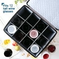 thumbnail image 2 of StorageBud Ensemble de Rangement pour Verres à Vin avec Séparateurs, Coque Rigide et Empilable, Contient 12 Verres à Vin, Contenants de Rangement pour Vaisselle Rembourrés en Toute Sécurité avec Poignées et Fermetures Éclair pour le Transport, 2 of 7