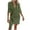 Green, variant on Women Lightweight Linen T Shirt Dress Wrap V Neck Ruched Side Tie Knot Casual Solid Color Breathable Summer Outfits