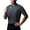 Grey, variant on Mens T-Shirts Stand Collar Chef Uniform Short Sleeve T-Shirts Breathable T Shirts Restaurant Kitchen Workwear Tops With Pocket