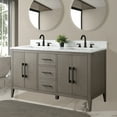 thumbnail image 2 of Vanity Art 60” Double Sink Bathroom Vanity Cabinet with Engineered Marble Countertop, 2 of 9