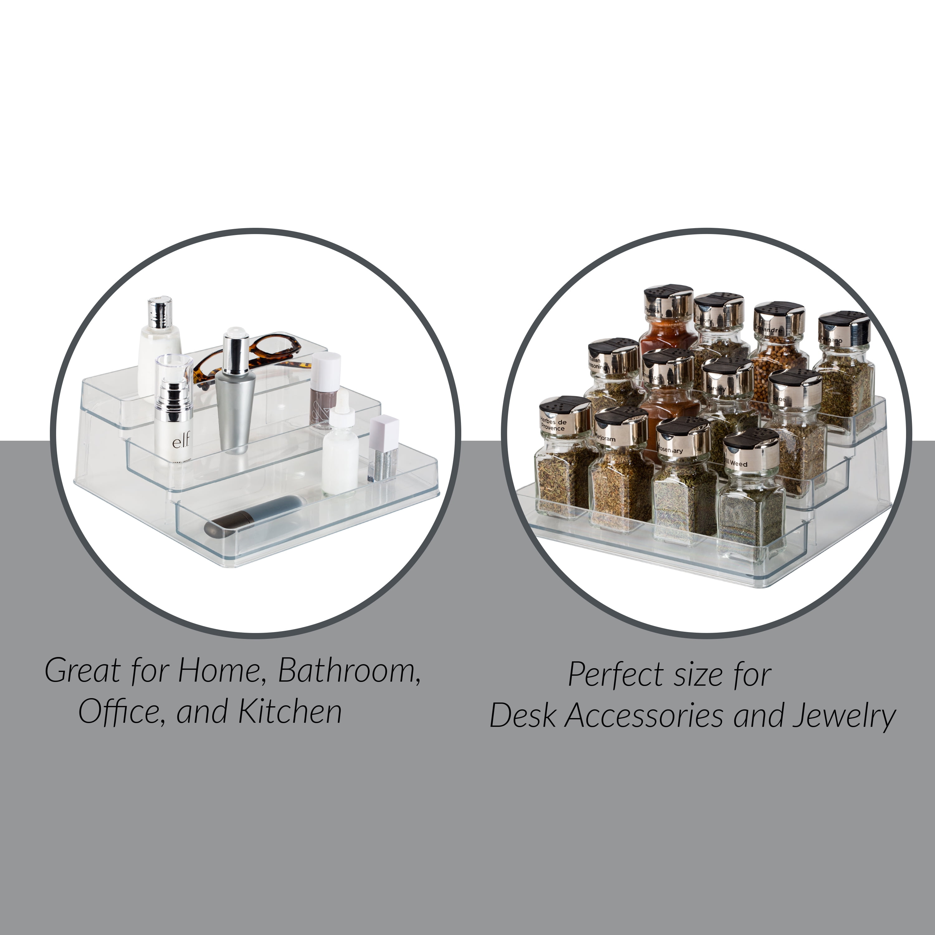 Simplify 3-Tier Cabinet Organizer, Clear