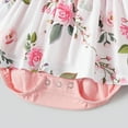thumbnail image 3 of PatPat Baby Girl Clothes Floral Romper Outfit with Ruffle Sleeves and Bow Infant Bodysuit for Newborn Family Matching Outfits Mommy and Me Dresses, Baby 12-18M, 3 of 6