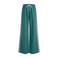 thumbnail image 4 of Landzoo One Wide Leg Baggy Track Pants Low Rise Side Striped Slouchy Palazzo Sweatpants Soft Stylish Women's Casual Pants, 4 of 5