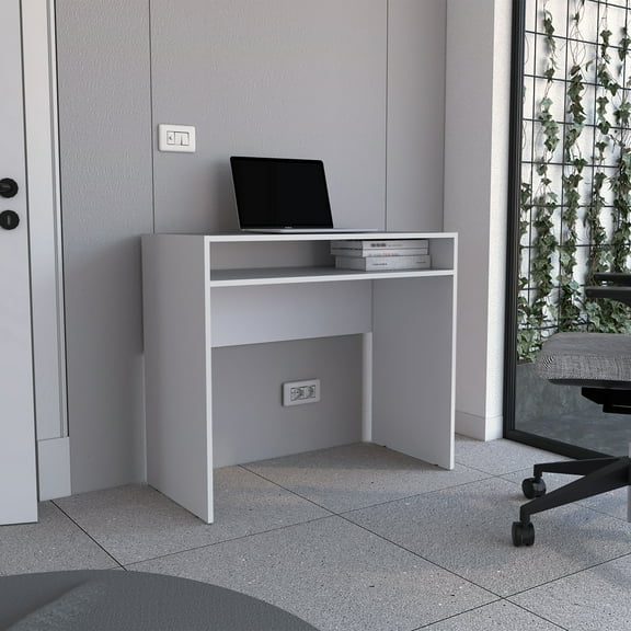 Stella 35" Wide Writing Desk With Shelf