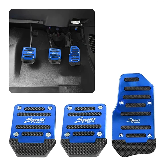 Universal Aluminum Automatic Manual Transmission Car Pedal Cover Set Kit Anti Skid Pedal Brake Clutch Accelerator Pedals Covers
