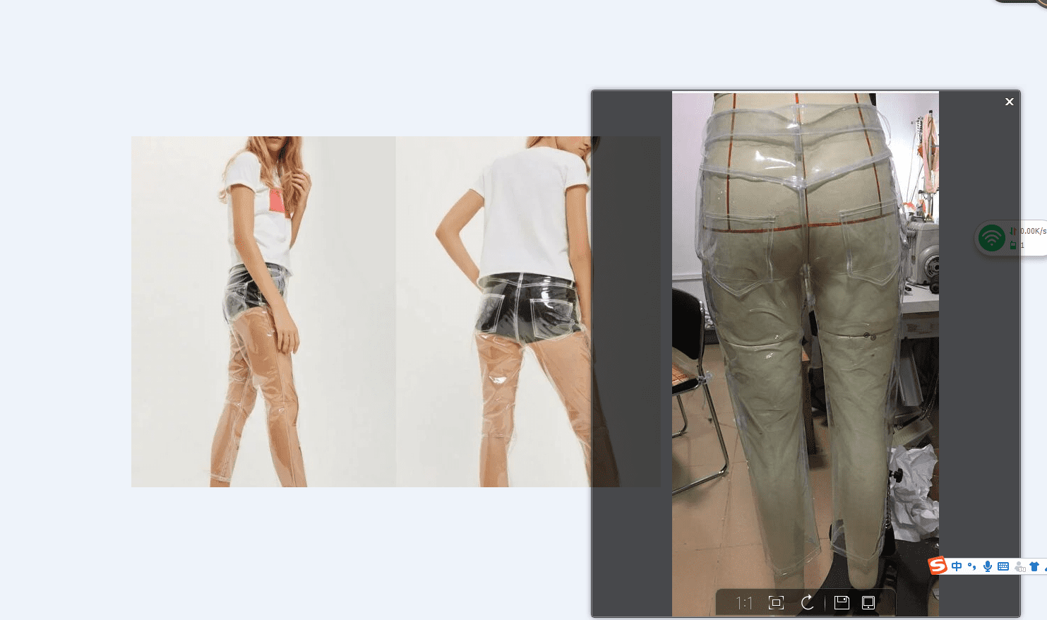 Fashion Plastic Waterproof Trousers 