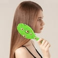 thumbnail image 3 of Healthy Avocado Hair Brush, Fresh Green Fruit Pattern Detangling Paddle Brush, Cute Kawaii Avocado Lover Design, 3 of 8