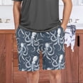 thumbnail image 6 of Men's Pajama Shorts Bottoms with Pockets Soft Lightweight Lounge Sleep Wear Octopus Sketchy, 6 of 6