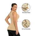 thumbnail image 2 of FUTATA Women's Cami Shaper Built in Bra Slim Seamless Tank Top Tummy Control Shapewear Camisole 3 Pack, 2 of 6