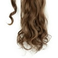 thumbnail image 4 of SHCKE 20" 22" Ponytail Extension Straight Curly Wrap Around Ponytail Extensions Synthetic Fiber Hair Extension Light Chestnut Brown Hairpiece for Women, 4 of 4