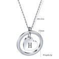 thumbnail image 3 of HIJONES Women's Men's Stainless Steel Love Heart Hollow 26 Letter Necklace Name Engraved Couple Pendant Jewelry Birthday Gift Silver Z, 3 of 4