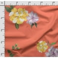 thumbnail image 2 of Soimoi Floral Print,Cotton Cambric, Quilting Fabric Sold by The Yard 42 Inch Wide, Medium Weight Cotton Fabric, SewingSupplies,Pink Salmon, 2 of 5