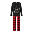 thumbnail image 3 of Family Matching Christmas Pajamas, String Lights Christmas Tree Print Long-Sleeved Tops Elastic Waist Plaid Trousers/Romper, 3 of 8
