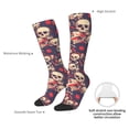 thumbnail image 5 of Knee High Socks for Men and Women, Skull rock music record Althletic Compression Socks, Support Long Tube Socks for Outdoor Sport, Calf Socks, High Stockings for Women Men, 5 of 7