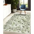 thumbnail image 4 of Geometric Decorative Rug, Abstract Diagonal Striped Look Rounds and Ovals on Backdrop Art, Quality Carpet for Bedroom Dorm and Living Room, 6 Sizes, Pistachio Green, by Ambesonne, 4 of 4
